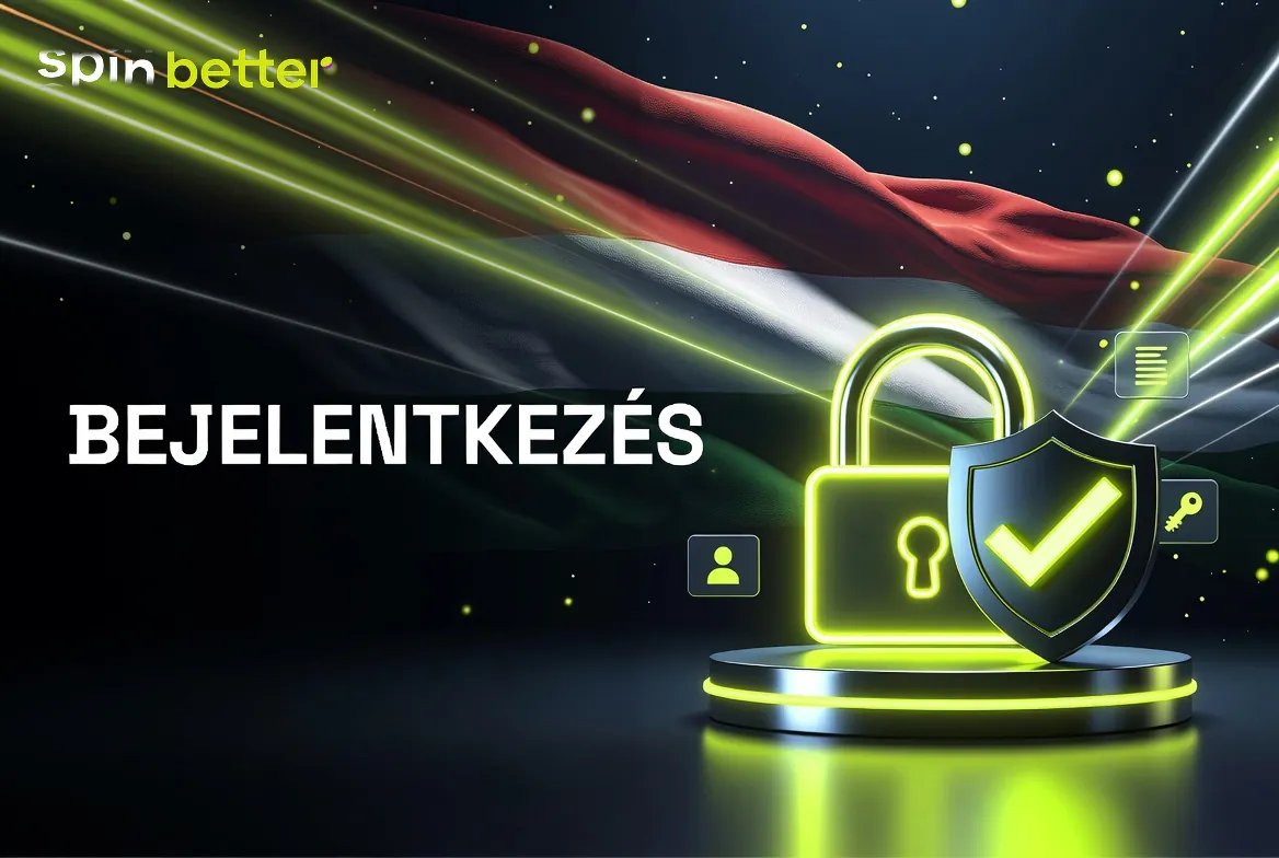 SpinBetter belépés képernyője az azonosító és a jelszó mezőjével